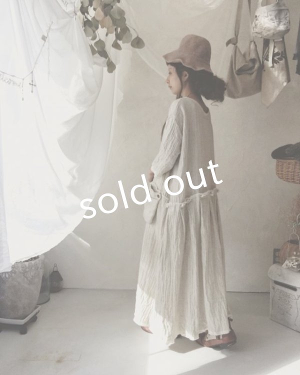画像9: MARCHE' DE SOEUR／リネンウールワンピース・オフ (9)