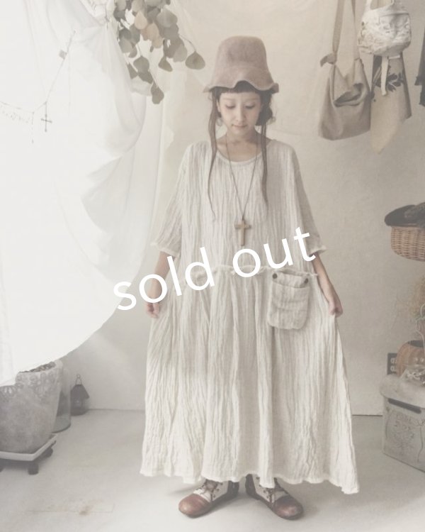 画像6: MARCHE' DE SOEUR／リネンウールワンピース・オフ (6)