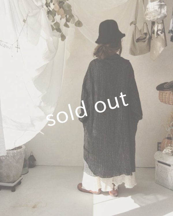 画像8: MARCHE' DE SOEUR/リネンウールジャケット・ブラック (8)