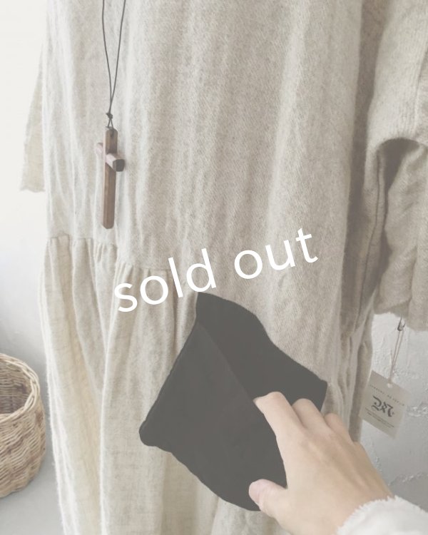 画像3: MARCHE' DE SOEUR／シェットランドウールリネン　ワンピース・オフ (3)