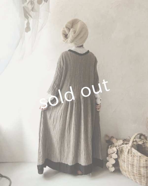 画像13: MARCHE' DE SOEUR/ウールカシミヤリネン ワンピース・ココア (13)