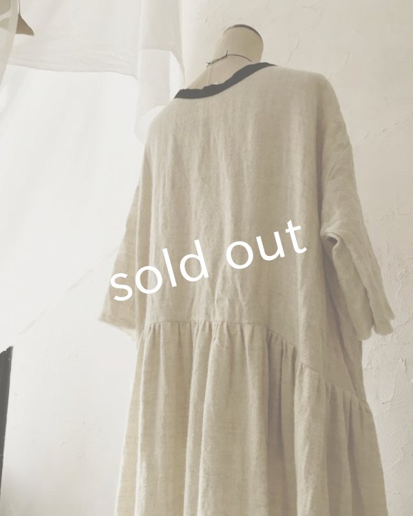 画像9: MARCHE' DE SOEUR／シェットランドウールリネン　ワンピース・オフ (9)