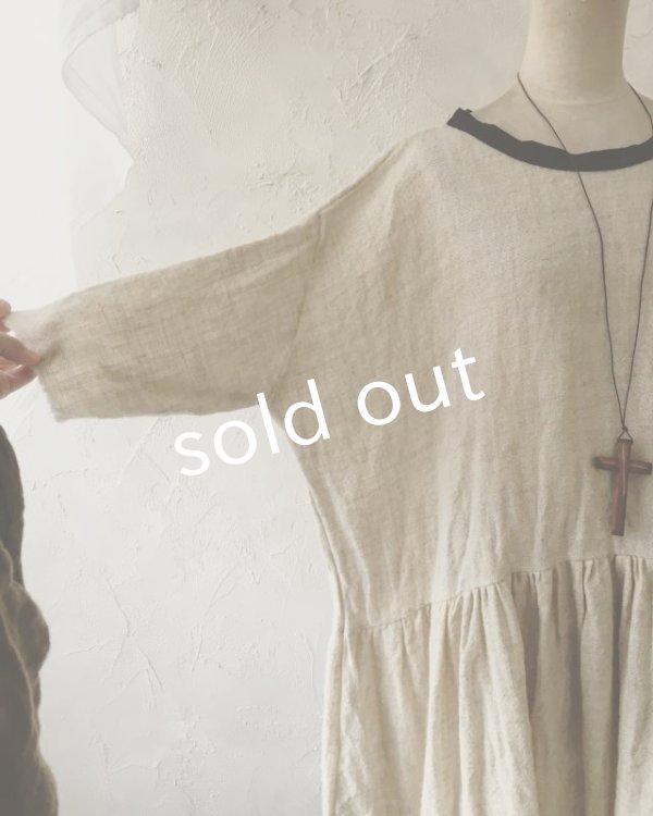 画像5: MARCHE' DE SOEUR／シェットランドウールリネン　ワンピース・オフ (5)