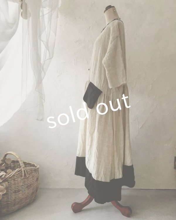 画像7: MARCHE' DE SOEUR／シェットランドウールリネン　ワンピース・オフ (7)