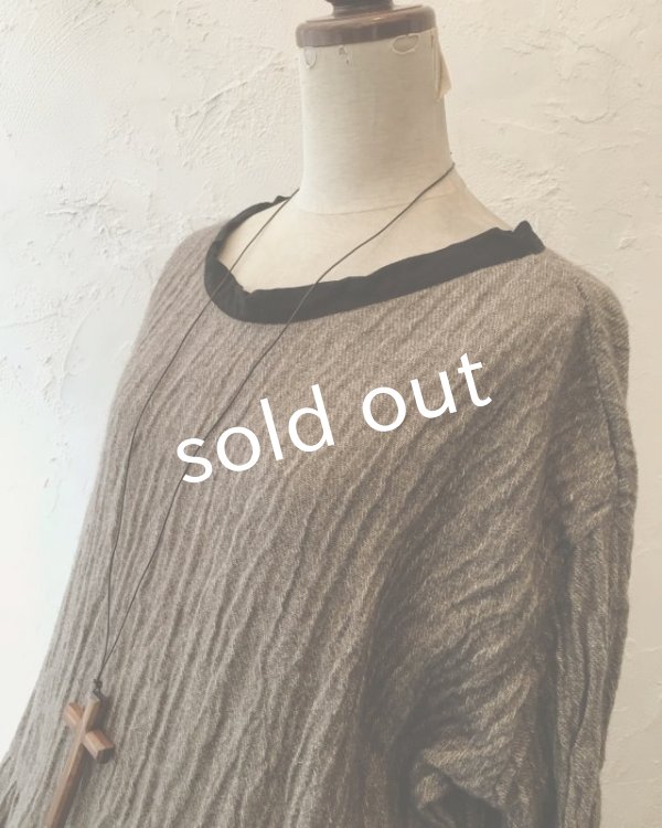 画像3: MARCHE' DE SOEUR/ウールカシミヤリネン ワンピース・ココア (3)