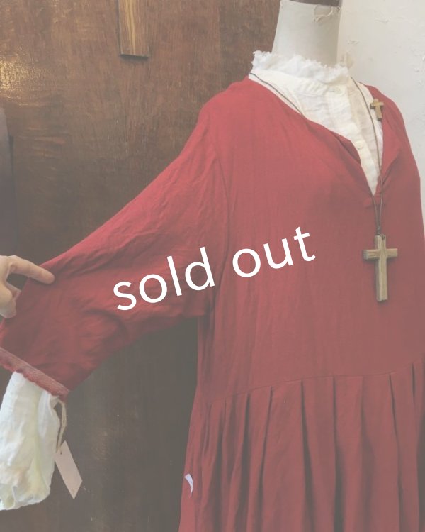 画像7: MARCHE' DE SOEUR／赤ウールワンピース (7)