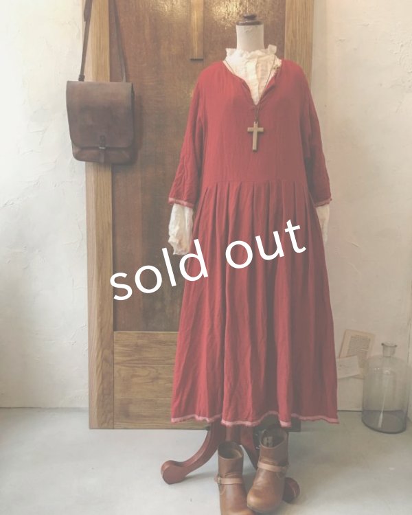 画像2: MARCHE' DE SOEUR／赤ウールワンピース (2)