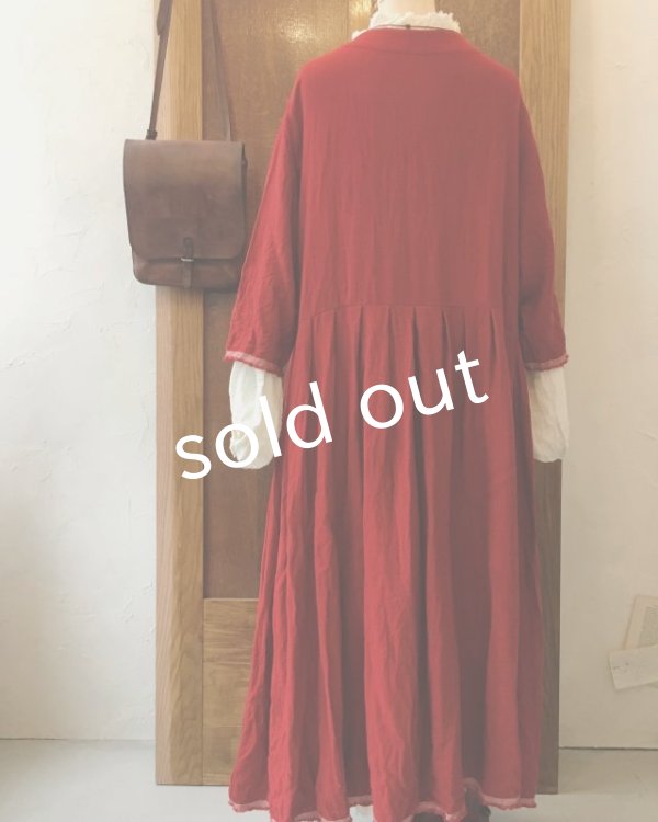 画像11: MARCHE' DE SOEUR／赤ウールワンピース (11)