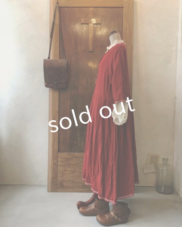 画像8: MARCHE' DE SOEUR／赤ウールワンピース (8)