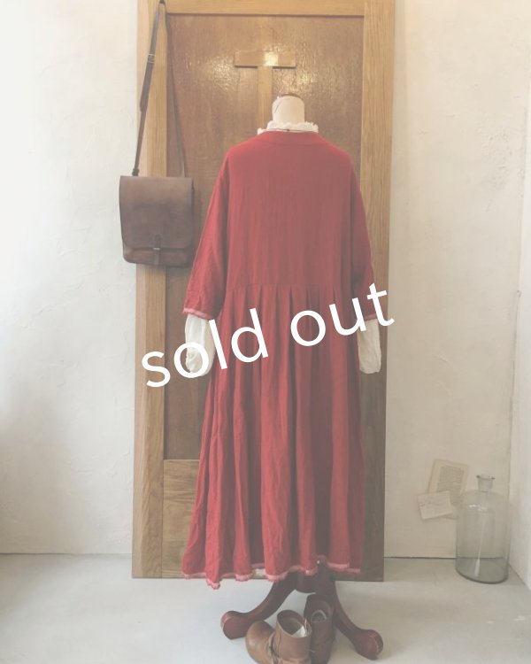 画像10: MARCHE' DE SOEUR／赤ウールワンピース (10)