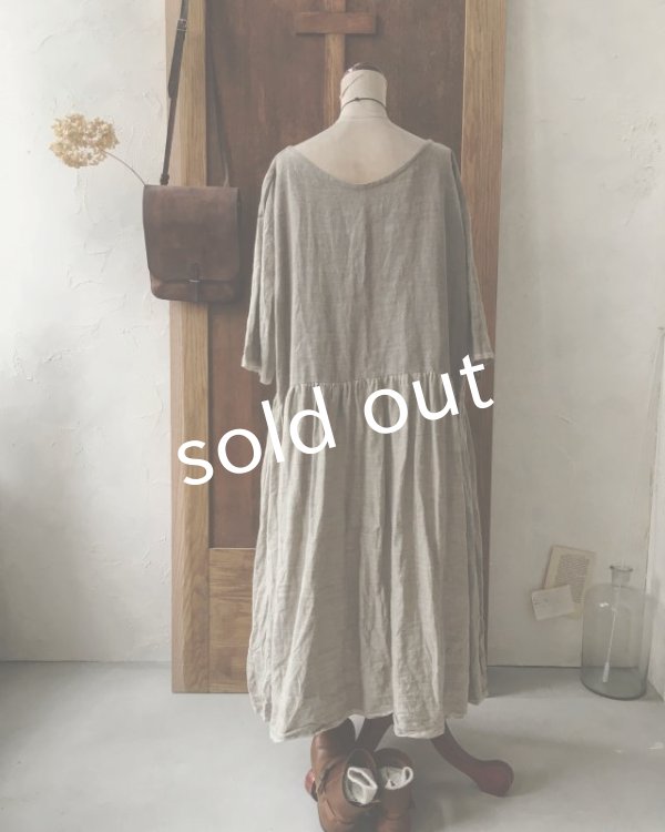 画像9: MARCHE' DE SOEUR/ギャザーワンピース・リトアニアリネン (9)