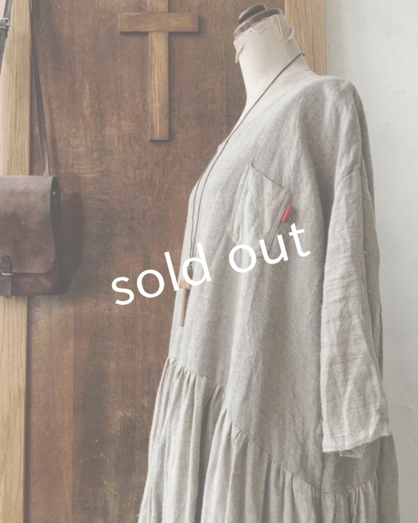 画像7: MARCHE' DE SOEUR/ギャザーワンピース・リトアニアリネン (7)