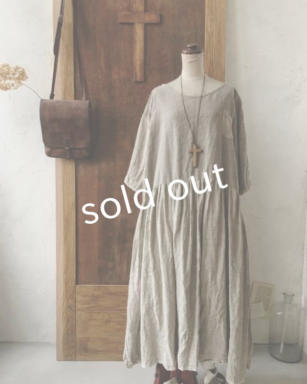 画像3: MARCHE' DE SOEUR/ギャザーワンピース・リトアニアリネン (3)