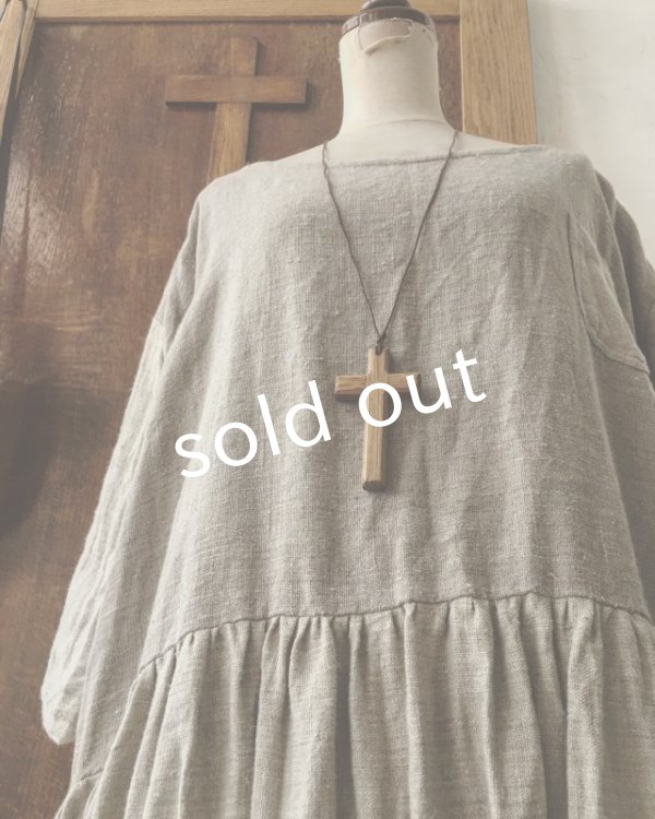 画像12: MARCHE' DE SOEUR/ギャザーワンピース・リトアニアリネン (12)