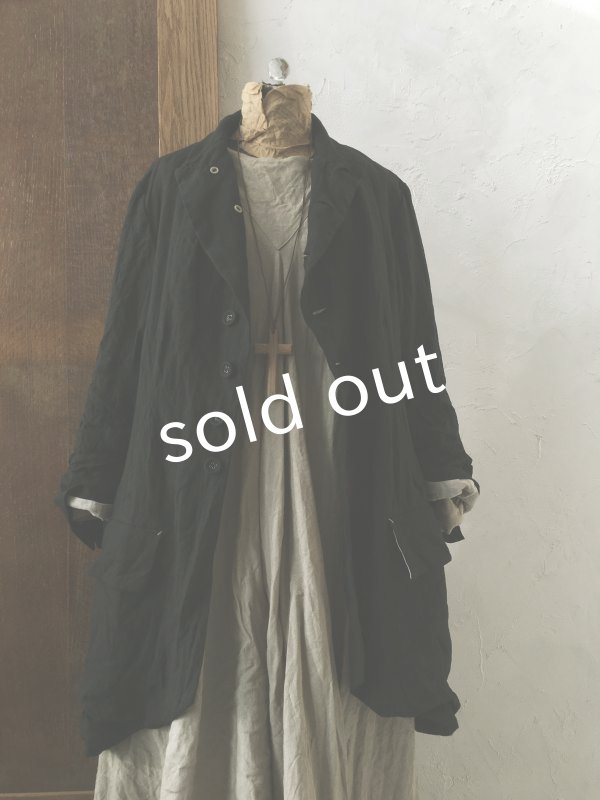 画像4: HALLELUJAH/1920年代 Veste「ロングジャケット」belgian black (4)