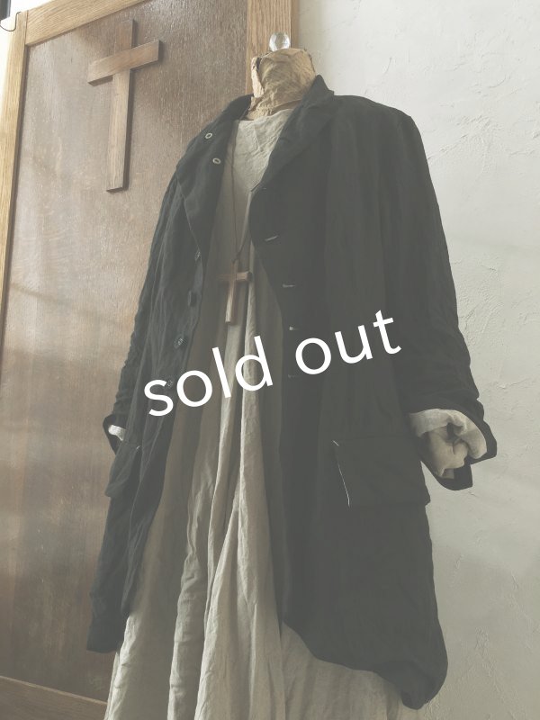 画像5: HALLELUJAH/1920年代 Veste「ロングジャケット」belgian black (5)