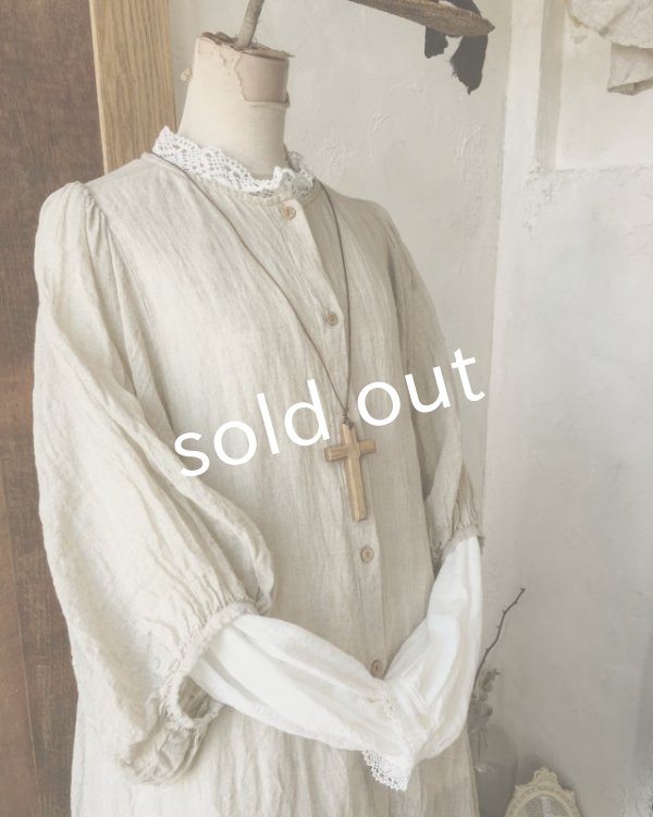 画像6: MARCHE' DE SOEUR/ふわくしゅ2wayパフワンピース・生成り (6)