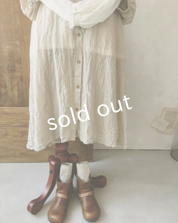 画像4: MARCHE' DE SOEUR/ふわくしゅ2wayパフワンピース・生成り (4)