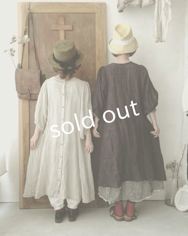 画像18: MARCHE' DE SOEUR/ふわくしゅ2wayパフワンピース・生成り (18)