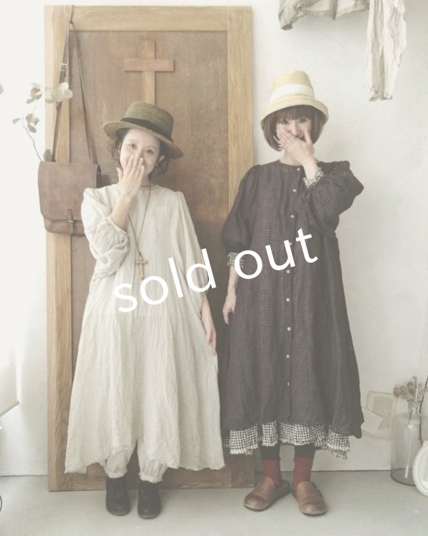 画像17: MARCHE' DE SOEUR／ふわくしゅ２wayパフワンピース・チャコール (17)