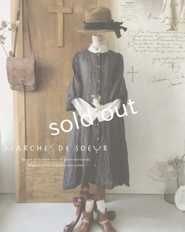 画像5: MARCHE' DE SOEUR／ふわくしゅ２wayパフワンピース・チャコール (5)