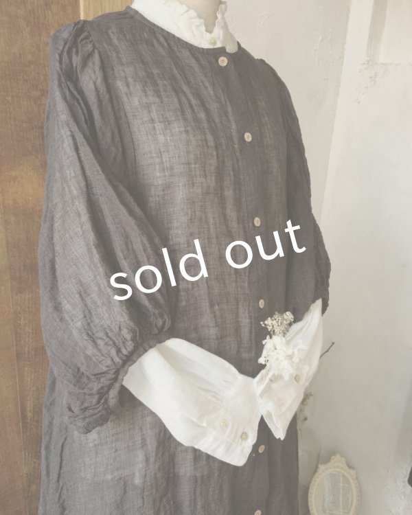 画像9: MARCHE' DE SOEUR／ふわくしゅ２wayパフワンピース・チャコール (9)