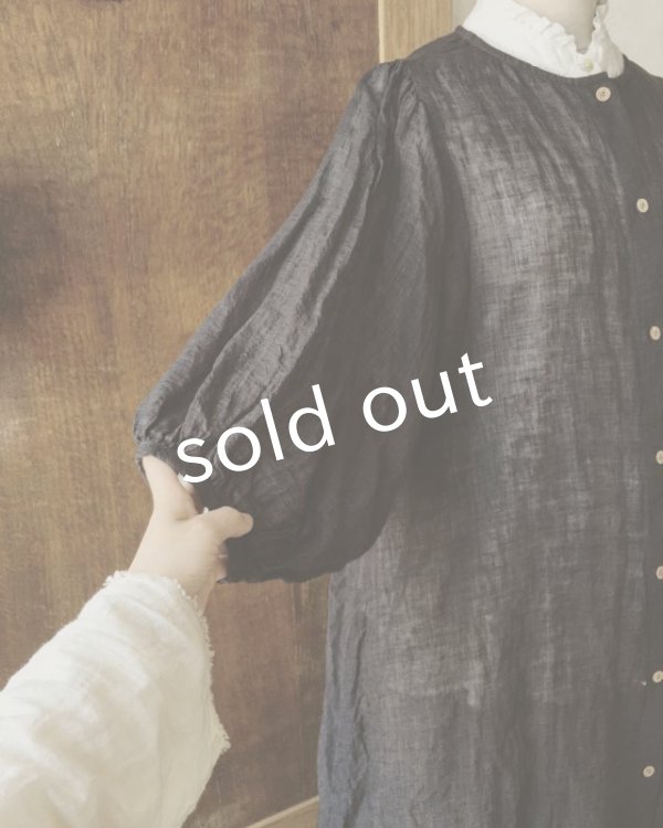 画像11: MARCHE' DE SOEUR／ふわくしゅ２wayパフワンピース・チャコール (11)