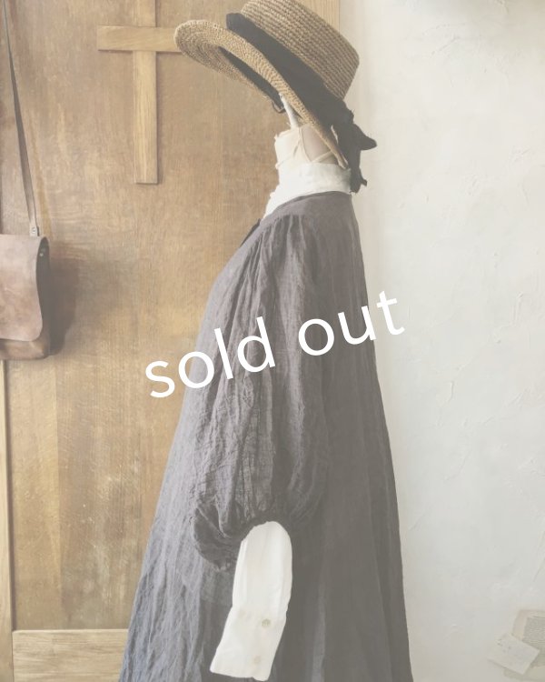 画像13: MARCHE' DE SOEUR／ふわくしゅ２wayパフワンピース・チャコール (13)