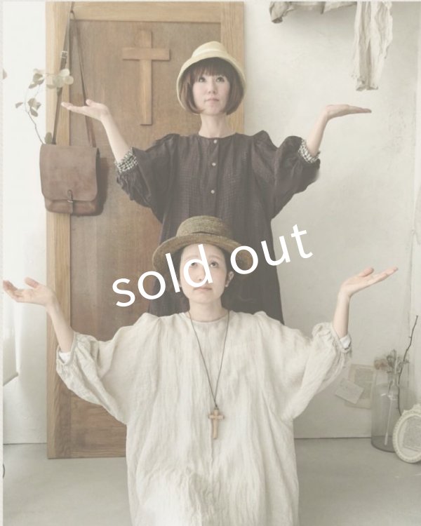 画像19: MARCHE' DE SOEUR/ふわくしゅ2wayパフワンピース・生成り (19)