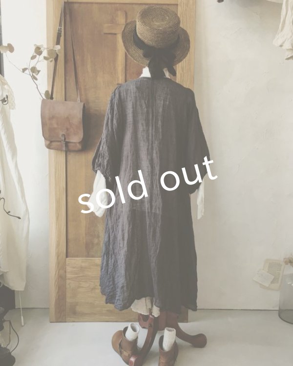 画像14: MARCHE' DE SOEUR／ふわくしゅ２wayパフワンピース・チャコール (14)