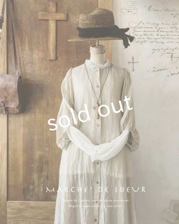 画像3: MARCHE' DE SOEUR/ふわくしゅ2wayパフワンピース・生成り (3)