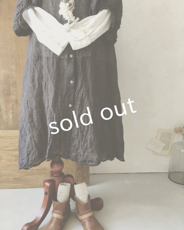 画像8: MARCHE' DE SOEUR／ふわくしゅ２wayパフワンピース・チャコール (8)