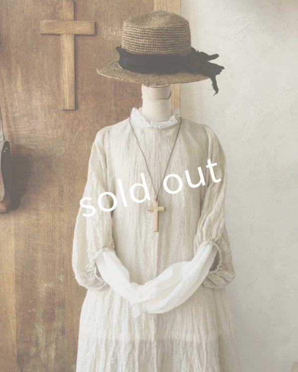 画像14: MARCHE' DE SOEUR/ふわくしゅ2wayパフワンピース・生成り (14)