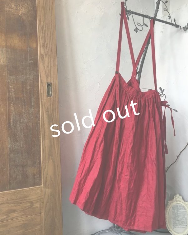 画像4: MARCHE' DE SOEUR／吊りスカート・赤 (4)