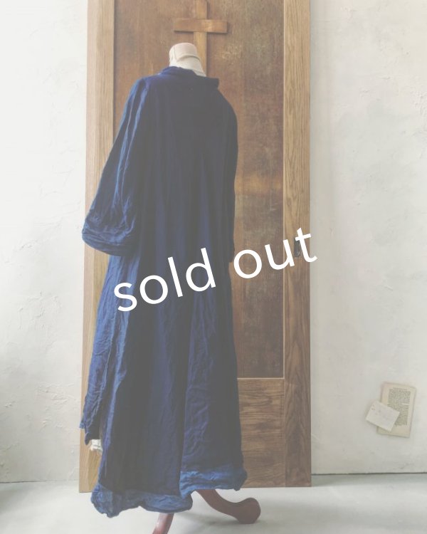 画像3: HALLELUJAH/1850年代 Bergere「グレーテルのローブ」indigo (3)