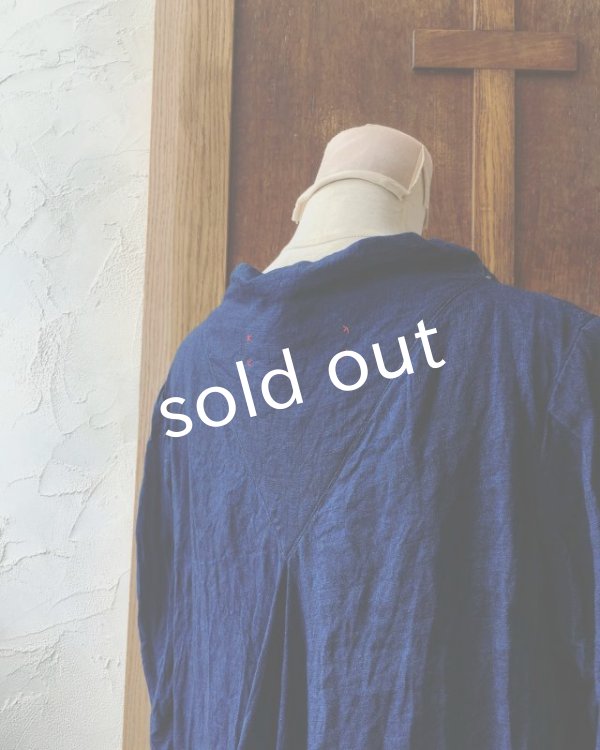 画像4: HALLELUJAH/1850年代 Bergere「グレーテルのローブ」indigo (4)