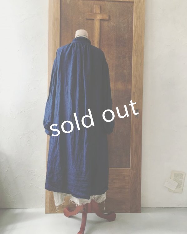 画像5: HALLELUJAH/1890's Bourgeron 1890年代 羊飼いシャツワンピース・indigo (5)