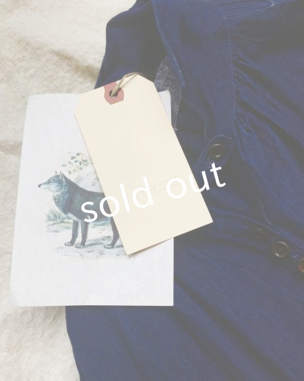 画像8: HALLELUJAH/1890's Bourgeron 1890年代 羊飼いシャツワンピース・indigo (8)