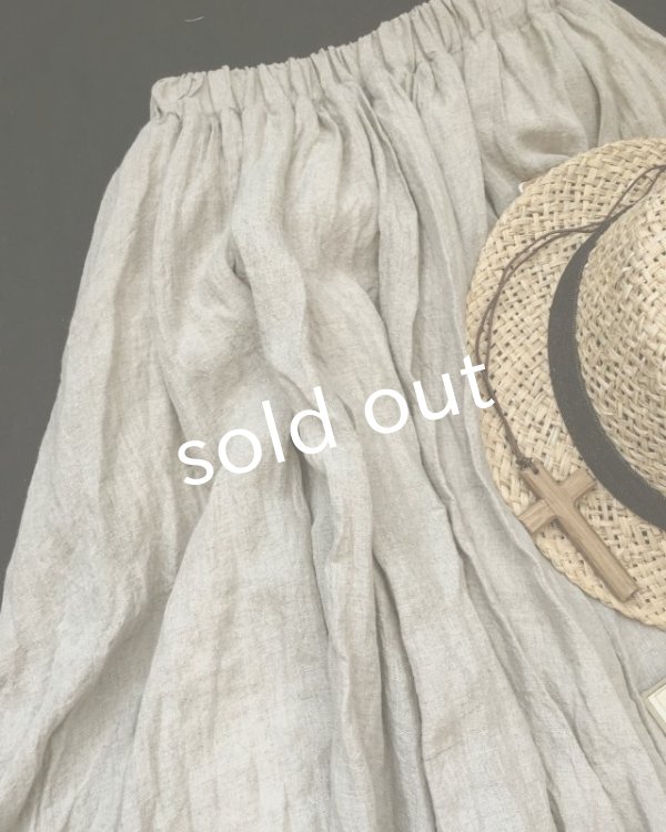 画像3: MARCHE' DE SOEUR／リトアニアリネンギャザースカート (3)