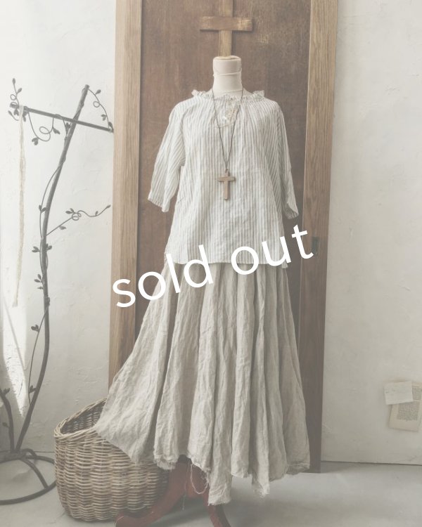 画像8: MARCHE' DE SOEUR／リトアニアリネンギャザースカート (8)