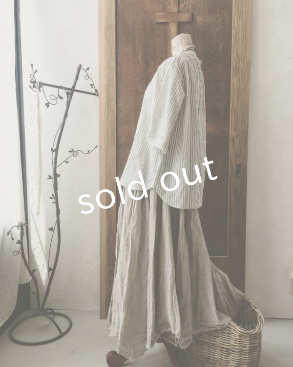 画像9: MARCHE' DE SOEUR／リトアニアリネンギャザースカート (9)