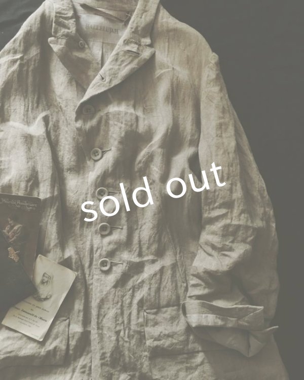 画像2: HALLELUJAH／1920年代　Veste「ロングジャケット」belgian sand baige (2)