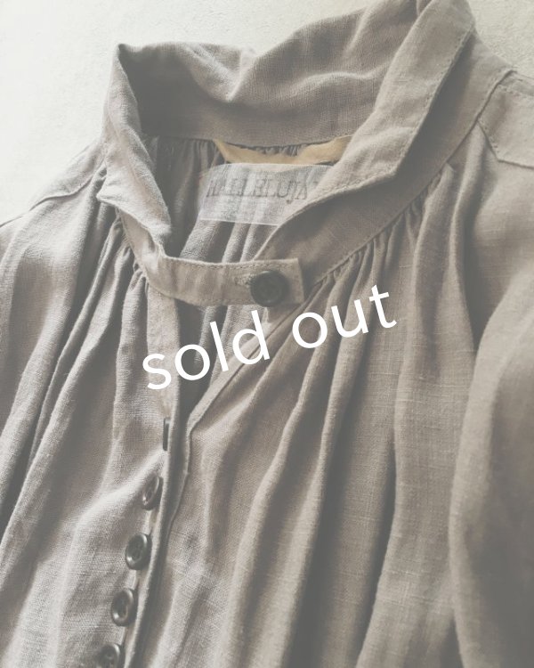 画像5: HALLELUJAH／1890's Bourgeron　1890年代　羊飼いシャツワンピース・Gray (5)