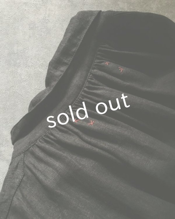 画像7: HALLELUJAH／1890's Bourgeron　1890年代　羊飼いシャツワンピース・Charcoal (7)