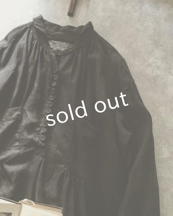 画像4: HALLELUJAH／1890's Bourgeron　1890年代　羊飼いシャツワンピース・Charcoal (4)