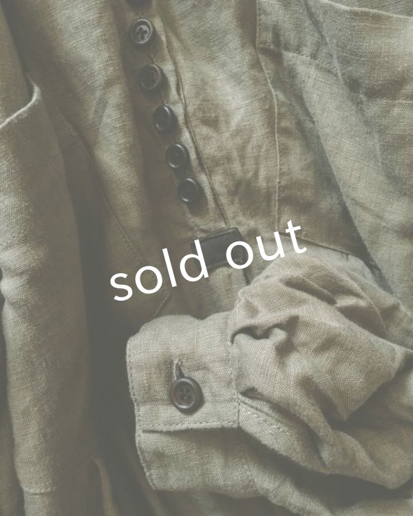 画像6: HALLELUJAH／1890's Bourgeron　1890年代　羊飼いシャツワンピース・Khaki (6)