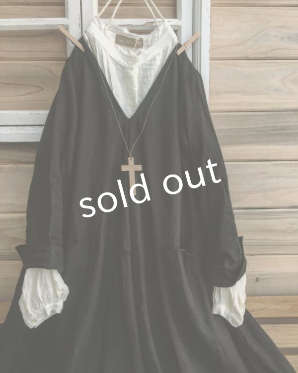 画像6: HALLELUJAH／Robe de femme de chambre　小間使いローブ・Black (6)