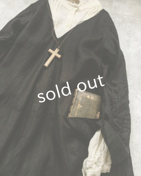 画像3: HALLELUJAH／Robe de femme de chambre　小間使いローブ・Black (3)