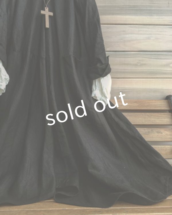 画像7: HALLELUJAH／Robe de femme de chambre　小間使いローブ・Black (7)