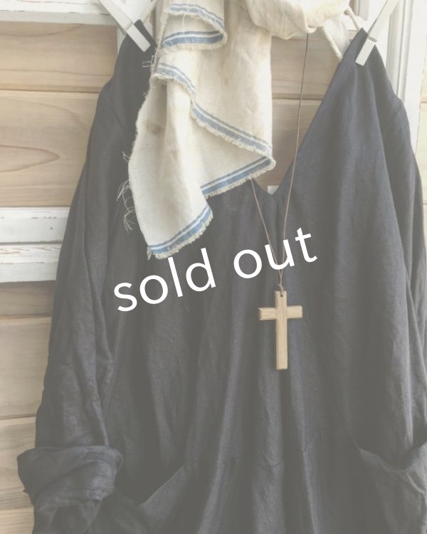 画像9: HALLELUJAH／Robe de femme de chambre　小間使いローブ・Navy (9)